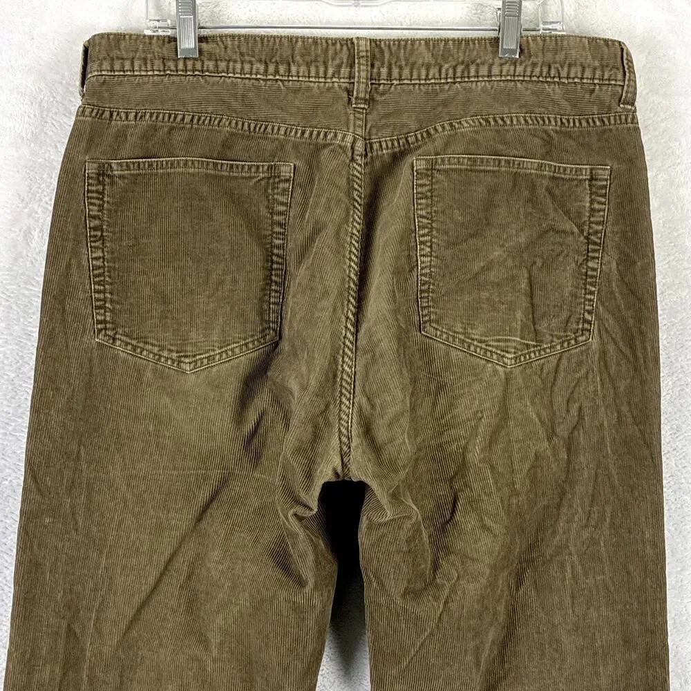 VTG J.Crew Pants Mens 34x30 (36x32) Brown Faded Corduroy Baggy Preppy Skate 90s